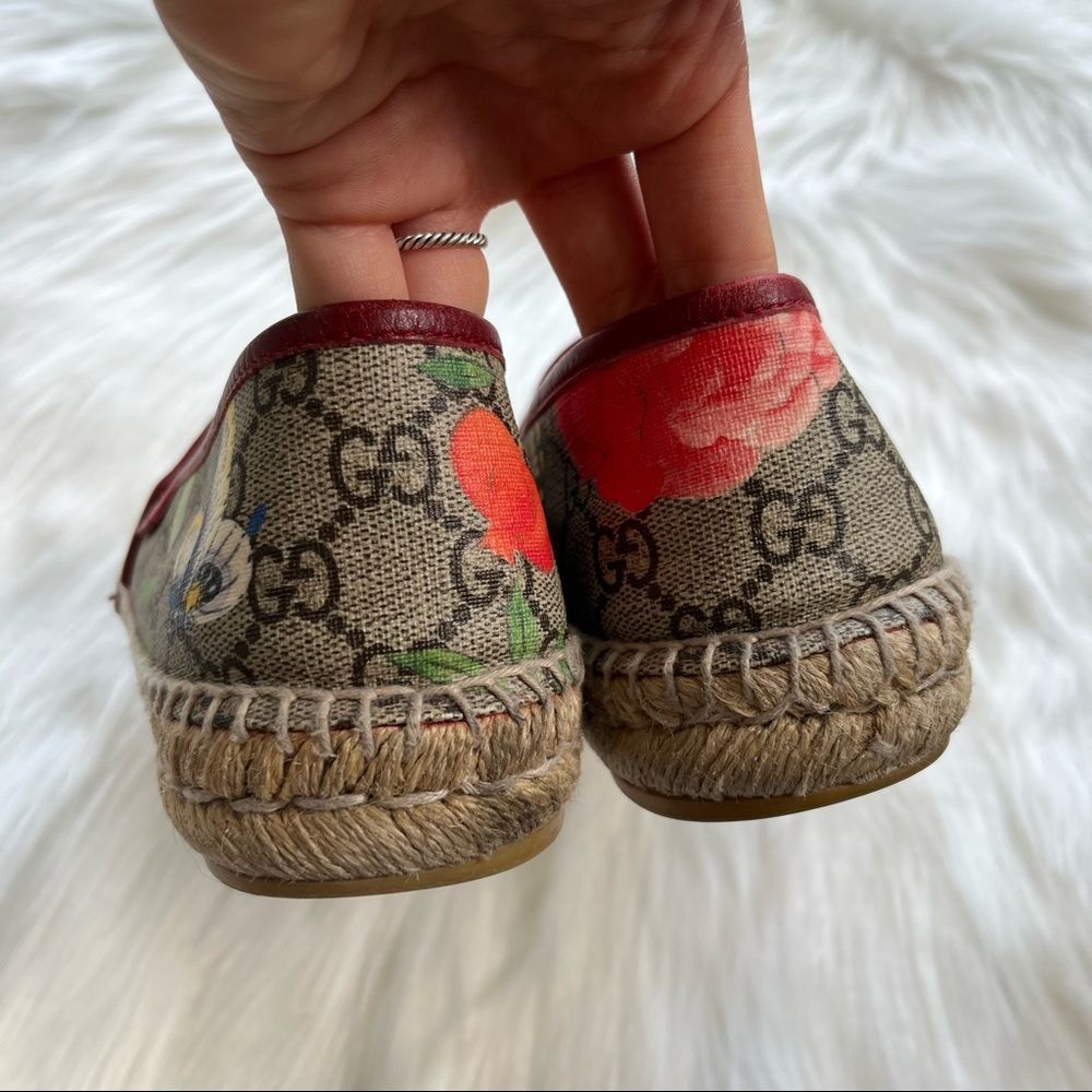 GUCCI Floral GG Web Supreme Espadrille + Dustbag sz. 39.5 - Picture 6 of 10